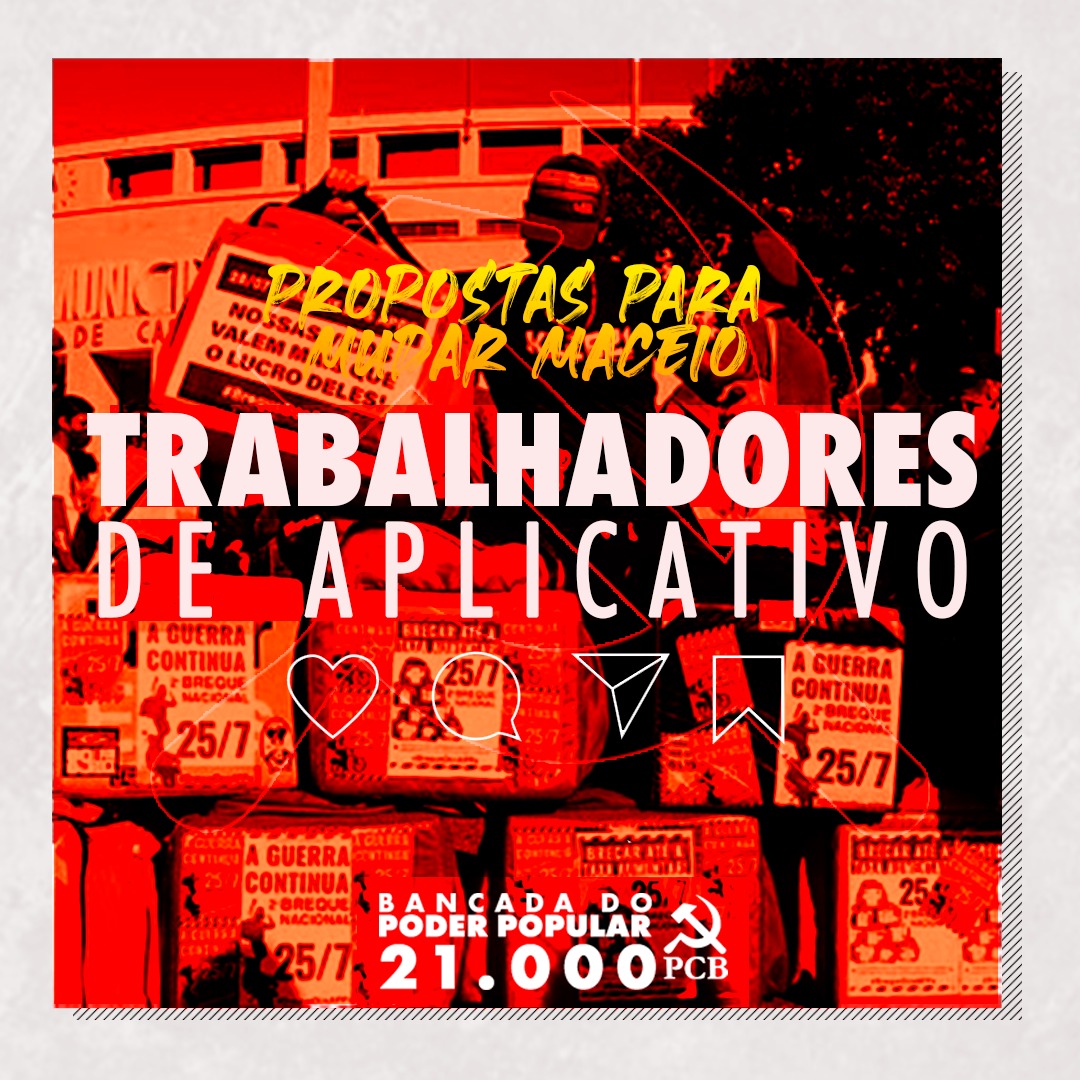 bpopularpcb's tweet photo. A Bancada do Poder Popular tem um compromisso com os trabalhadores de aplicativo. Defendemos o uso das tecnologias dos apps como oportunidade de trabalho e para facilitar a circulação e distribuição de serviços e produtos para toda população. (+) https://t.co/5PfSZOTD8g