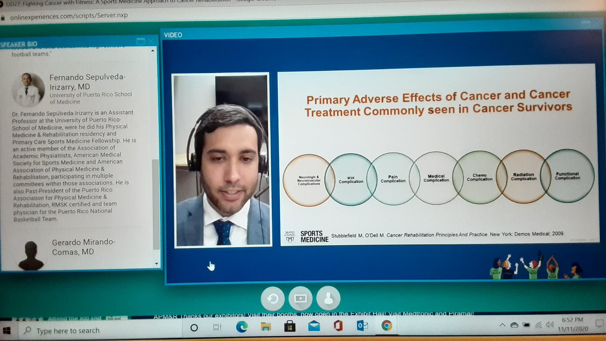 This! Athletes get cancer too. Enhance your  #sportsmedicine practice by learning about cancer.  #cancerrehabilitation can be fun!  #sarcopenia  @MayoClinic  #AAPMR20