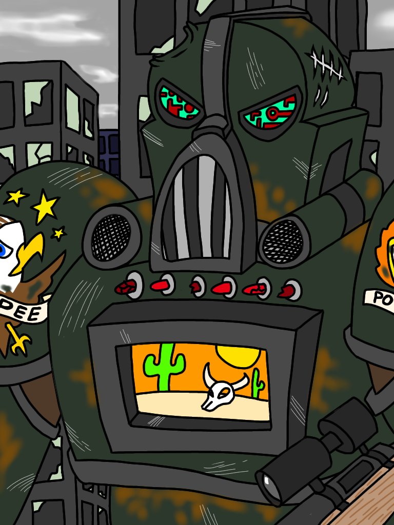 DayTimeSleeper2's tweet photo. Mech suit 
#mech #orginalart #VisualArt #art https://t.co/SsNYoiTKgc