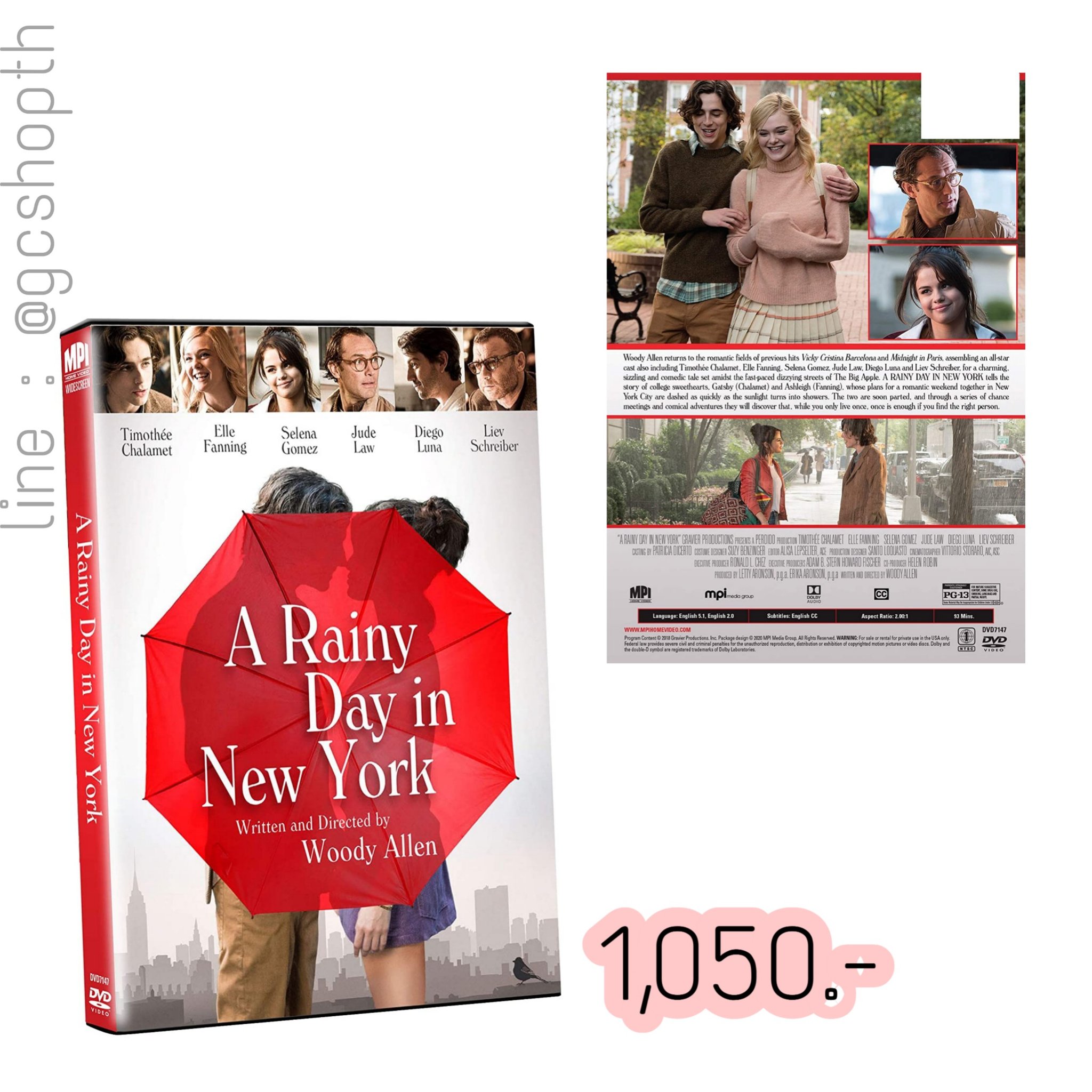 A Rainy Day in New York (2019) dvd movie cover