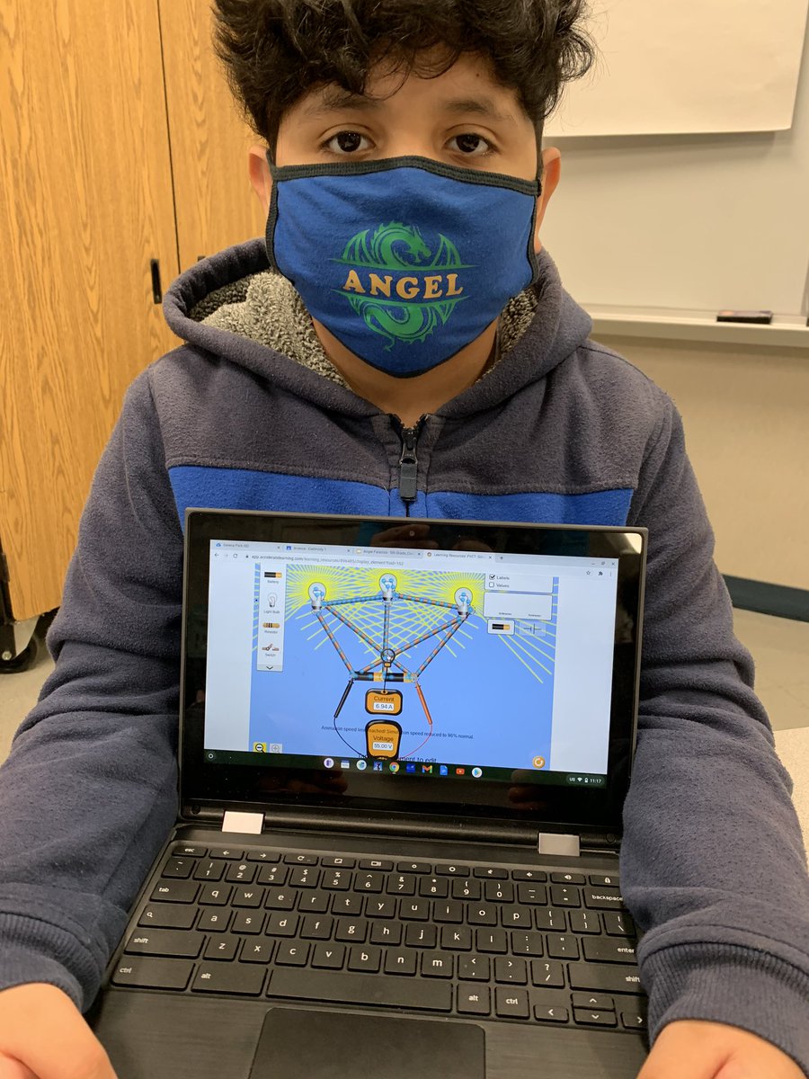 TeachBenitez's tweet photo. 5th Grade Bulldogs were βenergizedβ to learn about electrical energy this week! Students constructed circuits using @PhETsims interactive simulations via @STEMscopes. @GalenaParkISD @GPCandI #ElemScience #STEM #FutureEngineers #PSEstrong πβ‘οΈπ‘ https://t.co/lHJZxflOXj