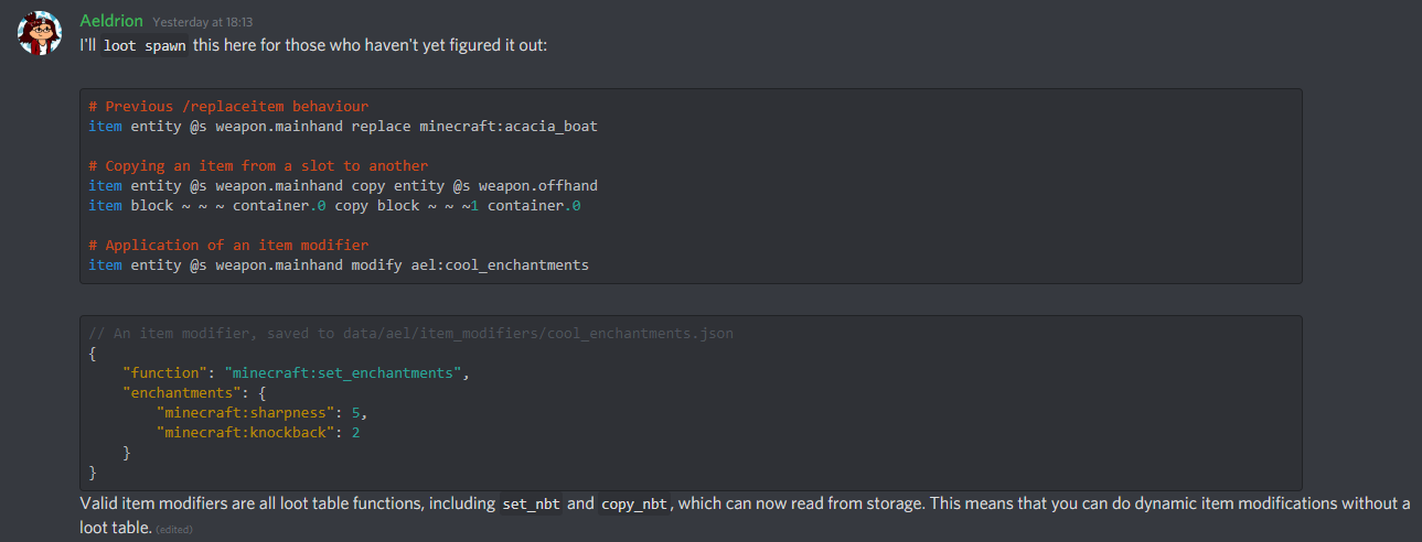 Minecraft Datapack News Loot Table Functions That Can Use Random Number Generators E G Set Count Set Damage Set Enchantments As Well As Some Values In Predicates Now Use Value Providers Objects That