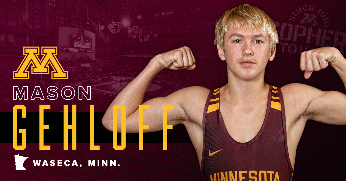 GopherWrestling's tweet photo. The #Gophers are excited to add Mason Gehloff in 2021-22!

Mason is a 2019 Minnesota state champion from Waseca High School and a 2018 USA Wrestling Triple Crown winner.

Welcome aboard Mason! https://t.co/Uaswzh0xIs