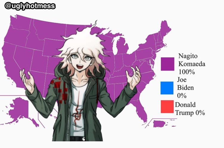 vaiamihere's tweet photo. nagito komaeda here- i’m your new president! #makeamericahopeagain
bye now https://t.co/7nzGPtHbYD