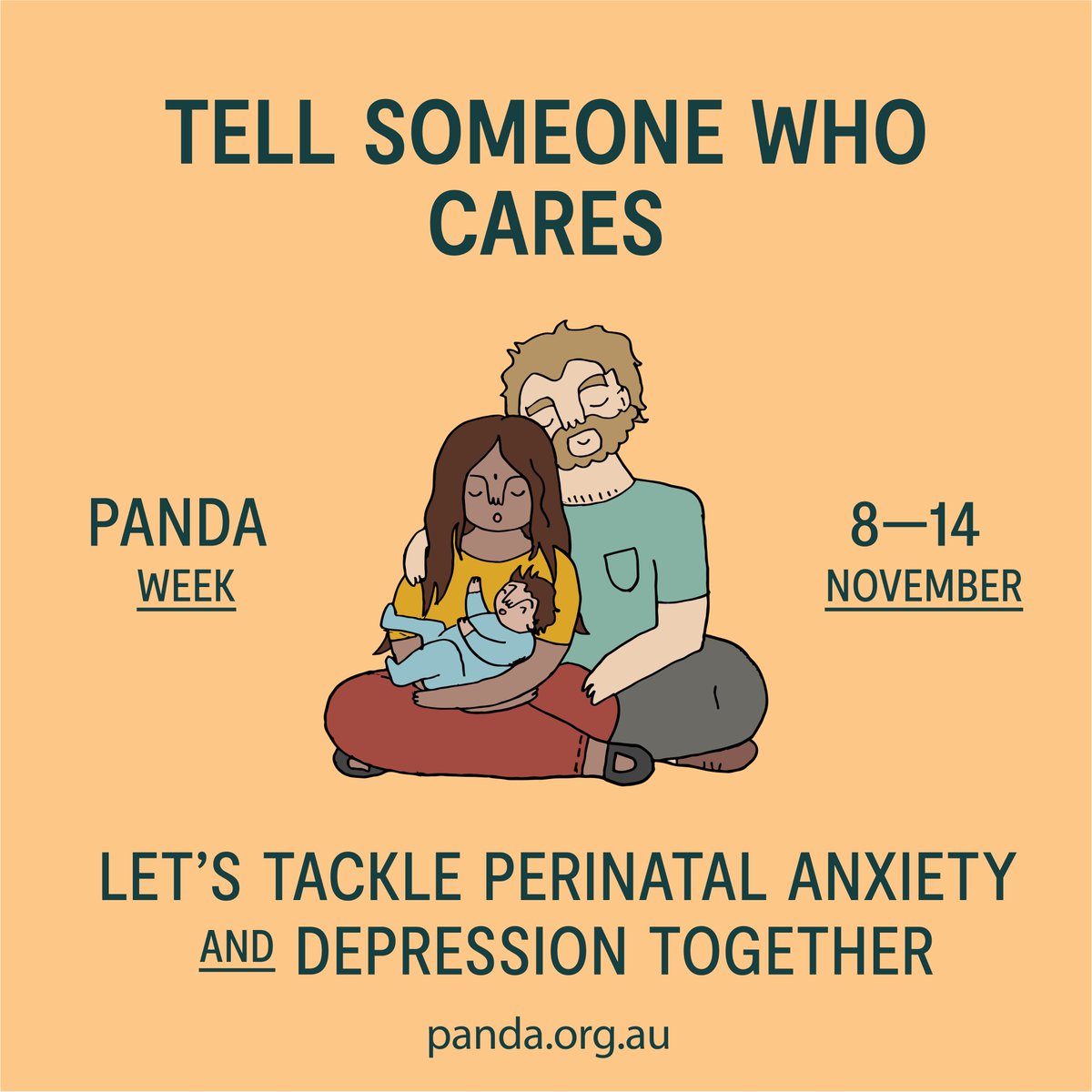 OneDoorMH's tweet photo. Left untreated, perinatal mental illness can have long-lasting impacts on families. Reach out and tell someone who cares by calling the PANDA National Helpline on 1300 726 306 @PANDAAustralia #PANDAWeek2020 #TellSomeoneWhoCares https://t.co/46Lp6BBnIY
