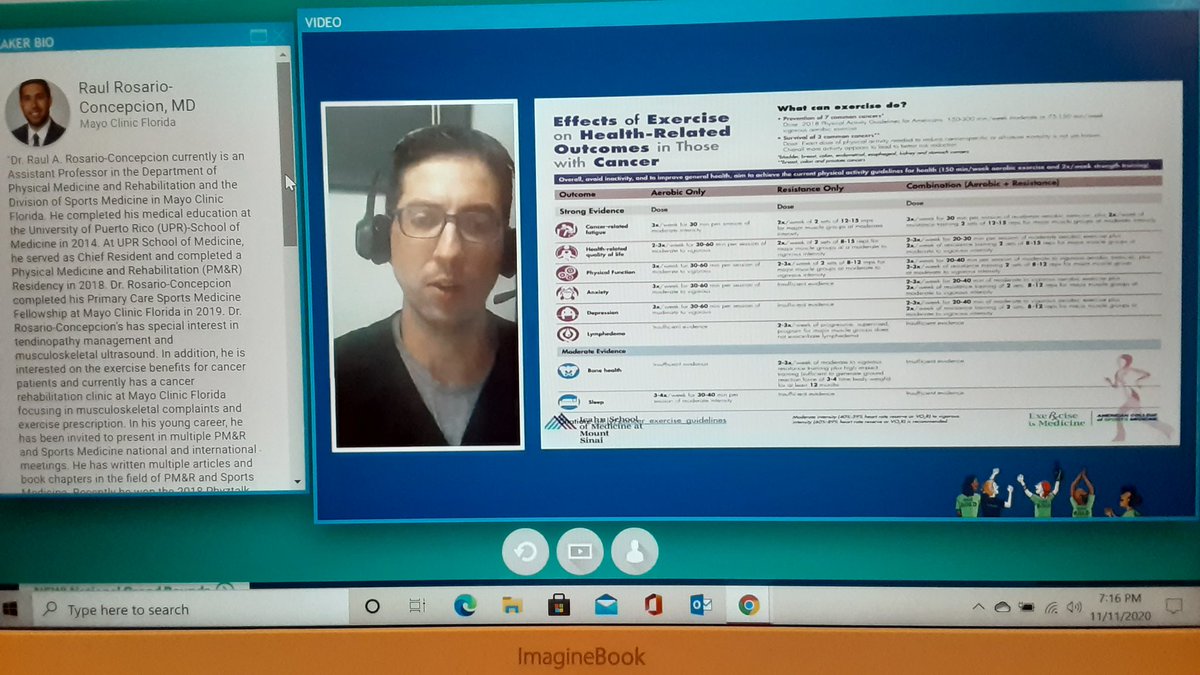 Sports medicine meets cancer rehabilitation at  #AAPMR20. Check this out under "on demand/ cancer rehab" Great info from  #acsm and   @fitaftercancer on exercise prescription in cancer  @RaulRosarioMD  @SportsMDgmirand