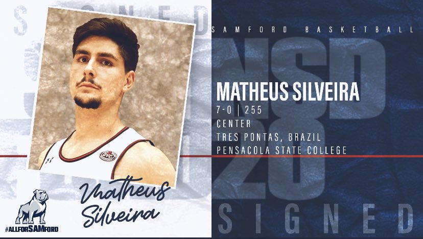 Pensacola State College Men's Basketball (@pscpirateshoops) on Twitter photo Congratulations to our guy <a href="/matheus72tp/">Matheus Silveira</a> on signing with Samford University! Let’s gooooo!! Congratulations to our guy <a href="/matheus72tp/">Matheus Silveira</a> on signing with Samford University! Let’s gooooo!!