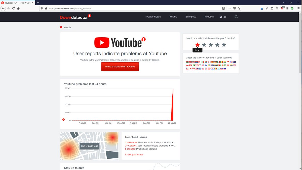 TheChrisCard's tweet photo. High Finance announce a new entrance video. Youtube goes down. Coincidence? https://t.co/fXGWJlUSpM