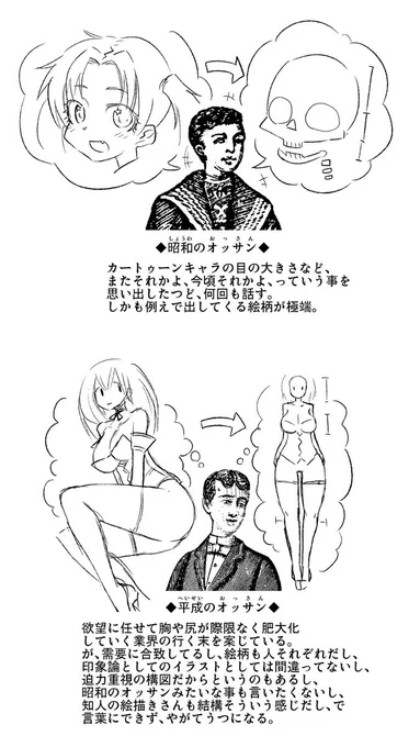 あった!!!昭和のオッサンと平成のオッサンの図解!!!!(拾い画) 
