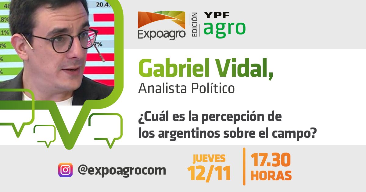 Expoagrocom's tweet photo. #EAlive | ¿Cuál es la percepción de los argentinos sobre el campo? 

El protagonista del día ➡️ @JorgeGiacobbe , Analista Político
.
👉🏼 ¡¡Sumate y participa mañana a las 17: 30hs en nuestro Instagram live !!
.
#CapitalNacionalDeLosAgronegocios 
#Expoagro https://t.co/IgTVOoJMef