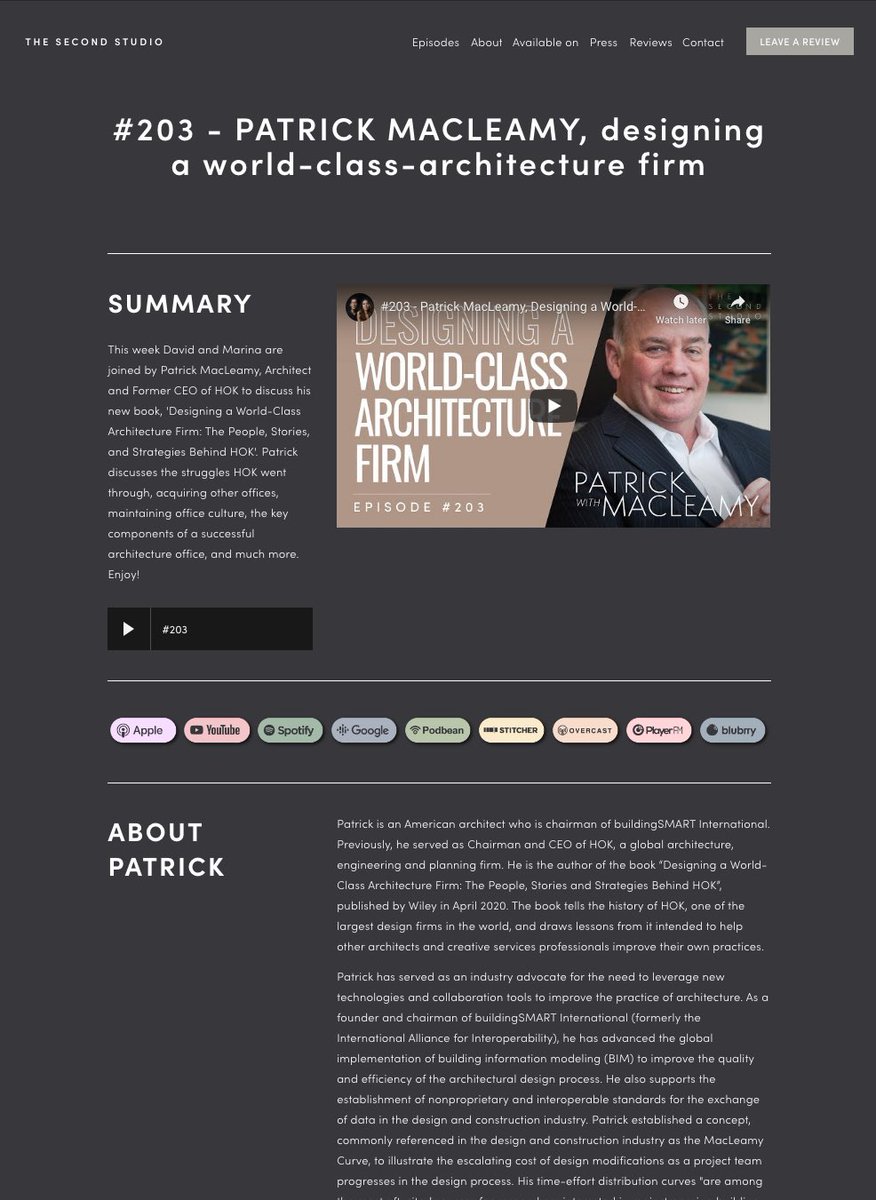 SecondStudioPod's tweet image. The new website is up! 🥳
Go to secondstudiopod.com or click the link in our bio to get a whiff of that new site smell 😎

Now that we’ve completed revamping our graphics, excuse us while we have a midday martini. 🍸

#podcast #designpodcast #architecturepodcast