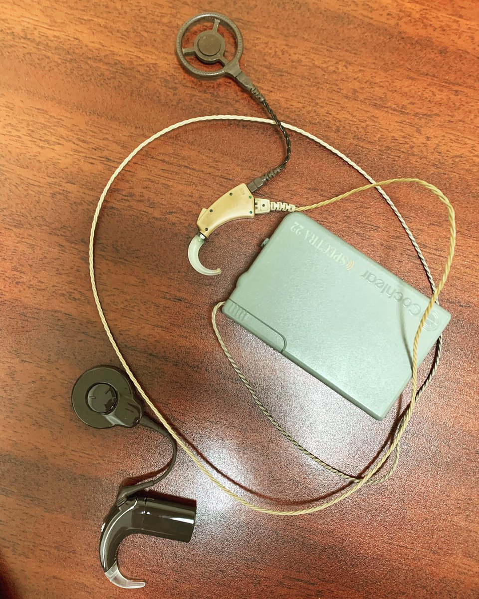 mholcomb_aud's tweet photo. I upgraded a patient from a Cochlear Spectra to an N7 today. 😳 I’ve heard about the Spectra but I’ve never seen it in person. 🦄 Amazing how this technology has changed over the years!!! @CochlearGlobal @CochlearUS @acialliance #cochlearimplants https://t.co/rpC0w02Law