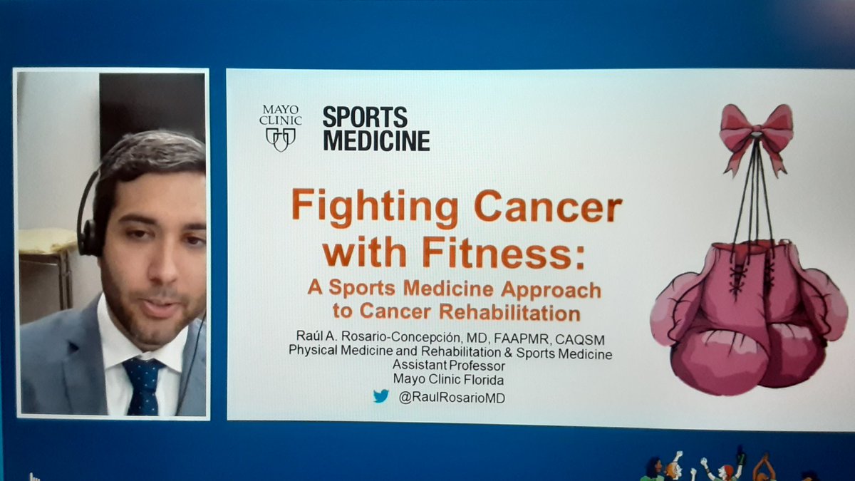Shout out to  @EricWisotzkyMD in Fighting cancer with  #fitness.  #AAPMR20  @MedStarNRHgme