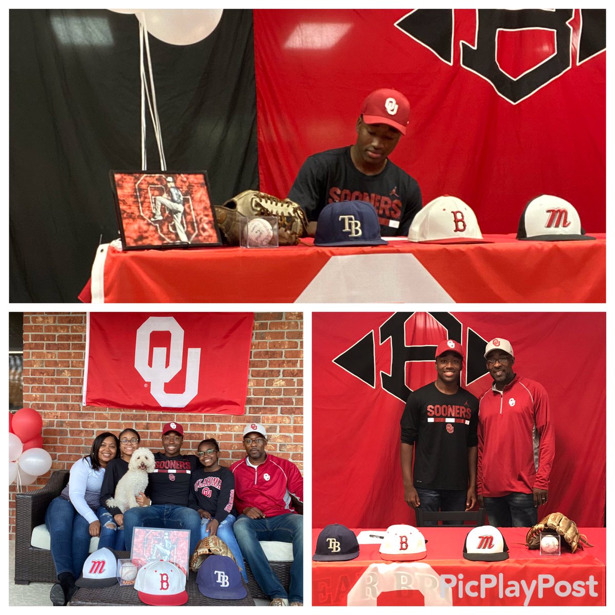 GCSp93's tweet photo. Congratulations @_AaronCalhoun_ on  officially becoming a Sooner today. We are proud of you. Don’t be satisfied. Continue setting goals and achieving them. Sky’s the limit⛽️🔥
I’ve got Omaha on my mind already 💪🏿⚾️
#21PrOUd https://t.co/QYm7W9ErVE