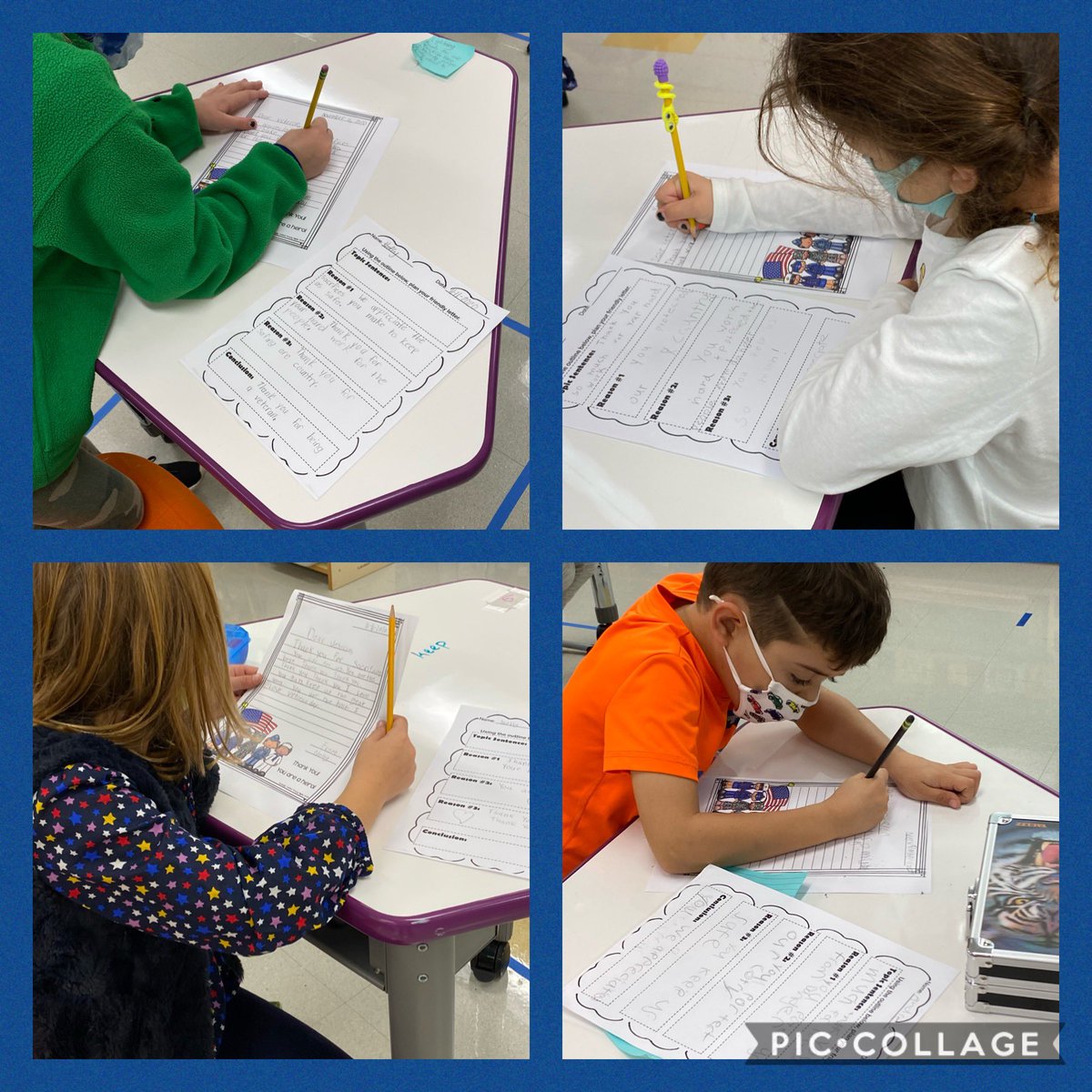 2M learned about Veterans Day and spent some time writing letters to Veterans. What a great day! #lakeforestSD67 #sheridanshines #findingjoy67