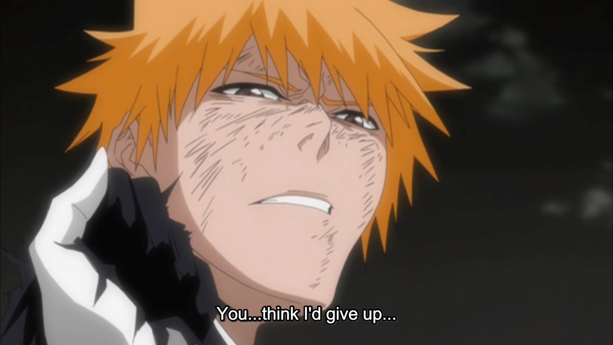 Ichigo elucidates the matter for him, confirming that there's nothing the Espada can do to make him yield. But Ulquiorra doesn't buy that answer. It's illogical. He's convinced it's an issue of ignorance on Ichigo's part. Surely it's just that the human doesn't know despair.