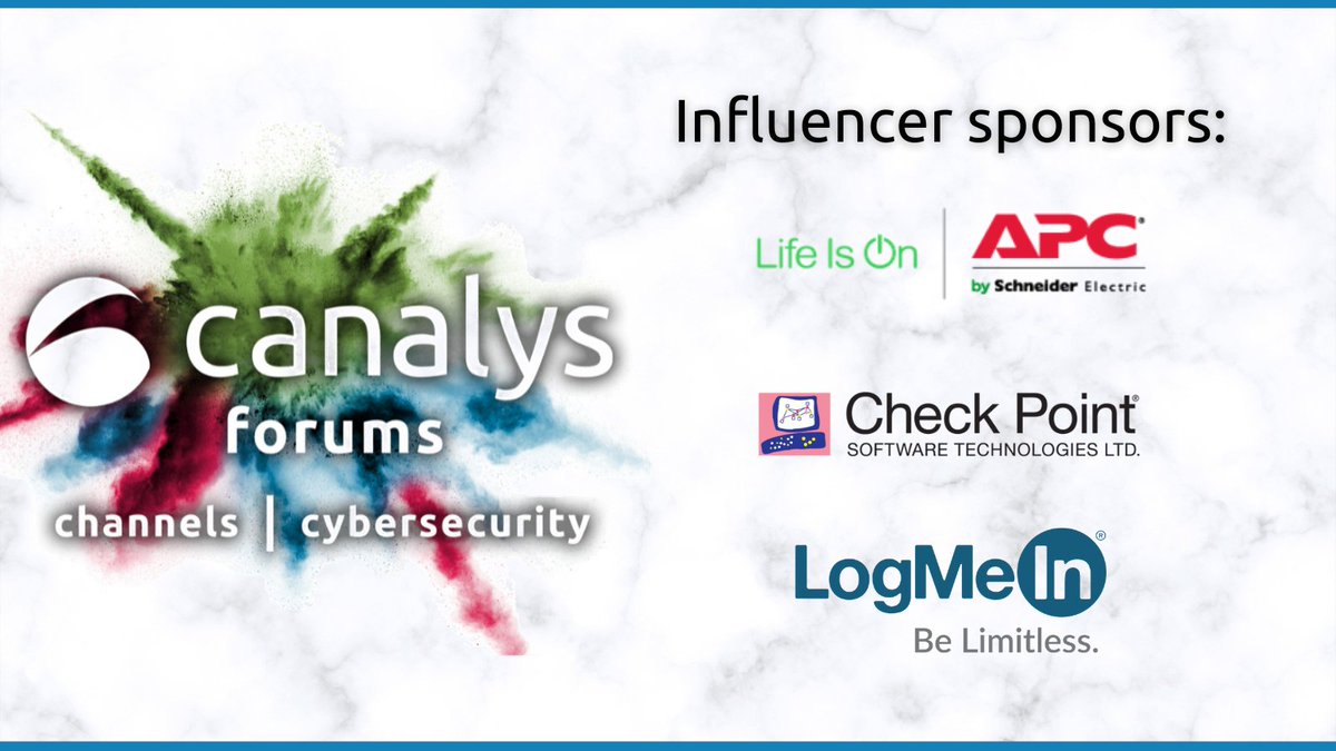 Canalys's tweet image. 👏👏👏We're excited to welcome @APCbySchneider, @CheckPointSW and @LogMeIn as Influencer sponsors for the @CanalysForums APAC 2020 #Canalys #CanalysForums