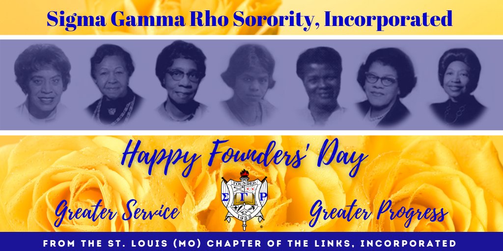 Happy Founders’ Day to the women of Sigma Gamma Rho Sorority, Incorporated!  #stllinks #SigmaGammaRho #98years #sisterhood #greaterservicegreaterprogress💙💛