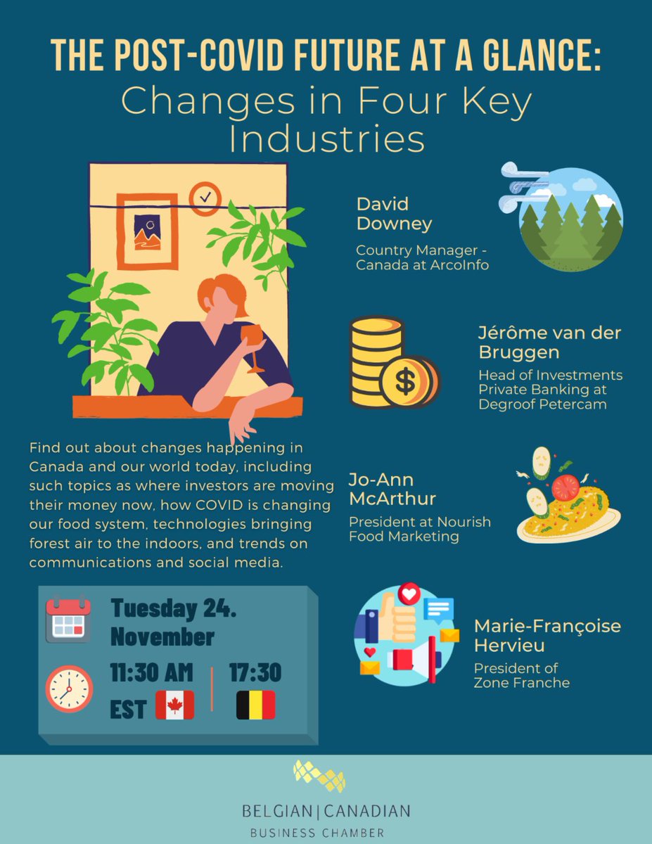 Belgiumconnect's tweet photo. Learn about changes happening in #Canada and our world today, #ourfoodsystem, #airtechnologies #socialmedia #investment @nourishfoodmark #ZoneFranche @ArcoInfo1 @degroofpetercam
Register here for this webinar: https://t.co/V2Mko7RcFd https://t.co/hHem4vbPRB