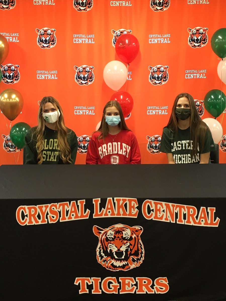 Congratulations <a href="/MMcCormick2021/">Madeline</a>, <a href="/madelinetim/">Madeline Timmerman</a>, and <a href="/karina_simatos/">Karina Simatos</a> on their commitment to play at the next level!  🖤🧡🐯🏐🖊🧡🖤#weRclc #tigerpride <a href="/clcathletics/">CLC Athletics</a> <a href="/BRADLEYvolley/">Bradley Volleyball</a> <a href="/CSUVolleyball/">Colorado State Volleyball</a> @EMUvolleyball