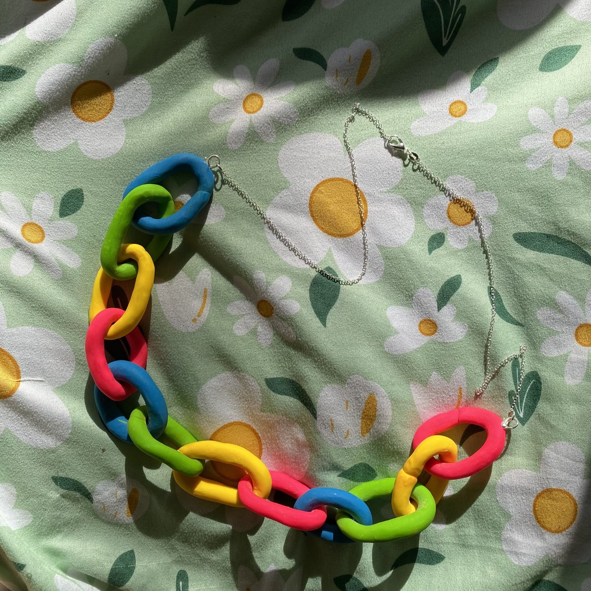 Excited to share the latest addition to my #etsy shop: rainbow dreams oversized chain necklace etsy.me/2JPsq0b  #unisexadults #polymerclay #lobsterclaw #oversized #oversizednecklace #chainnecklace #chainlink #chunkynecklace