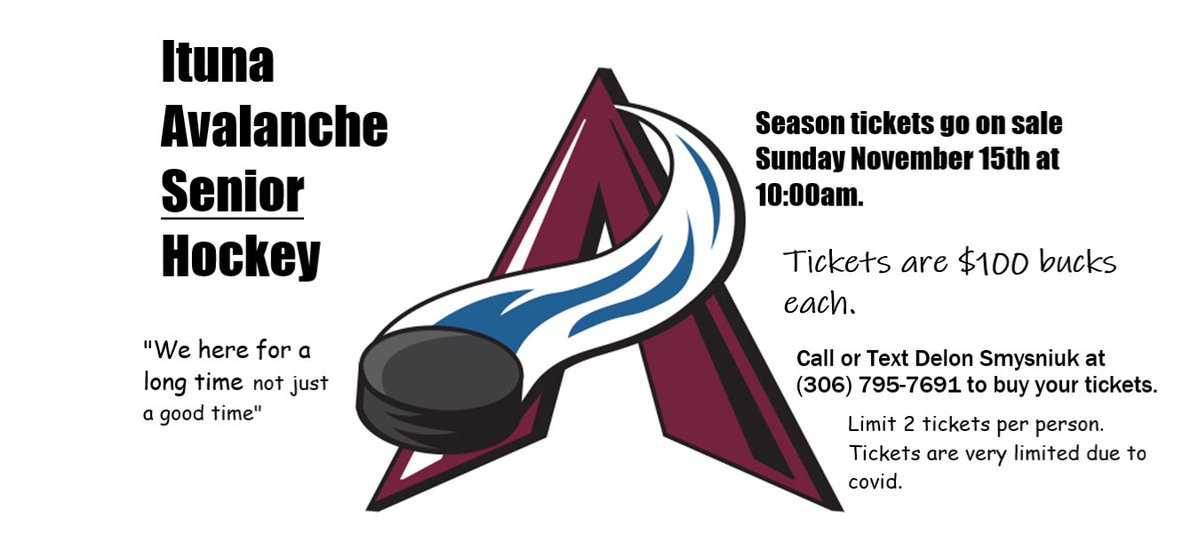 itunaavalanche's tweet photo. Don’t be a broken picket grab a season ticket. Best thing to happen to the arena since @SNCarlyAgro came to town!! https://t.co/iZ25XKZSvm