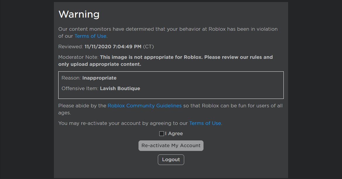 May activate. Комьюнити РОБЛОКС. Roblox account. Our content Monitors have determined that your Behavior at Roblox has been in Violation of our terms of use.. Your account deleted Roblox.