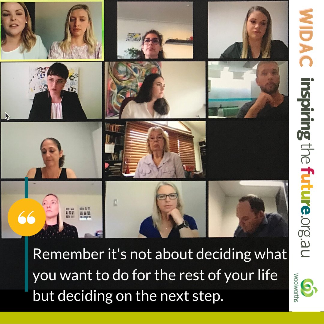 So many great take away messages from the dynamic women working in construction, design and data. It was inspiring to hear their career paths and how diverse their journeys have been. 
Thank you WIDAC and Woolworths for helping bring this to students across AUS.