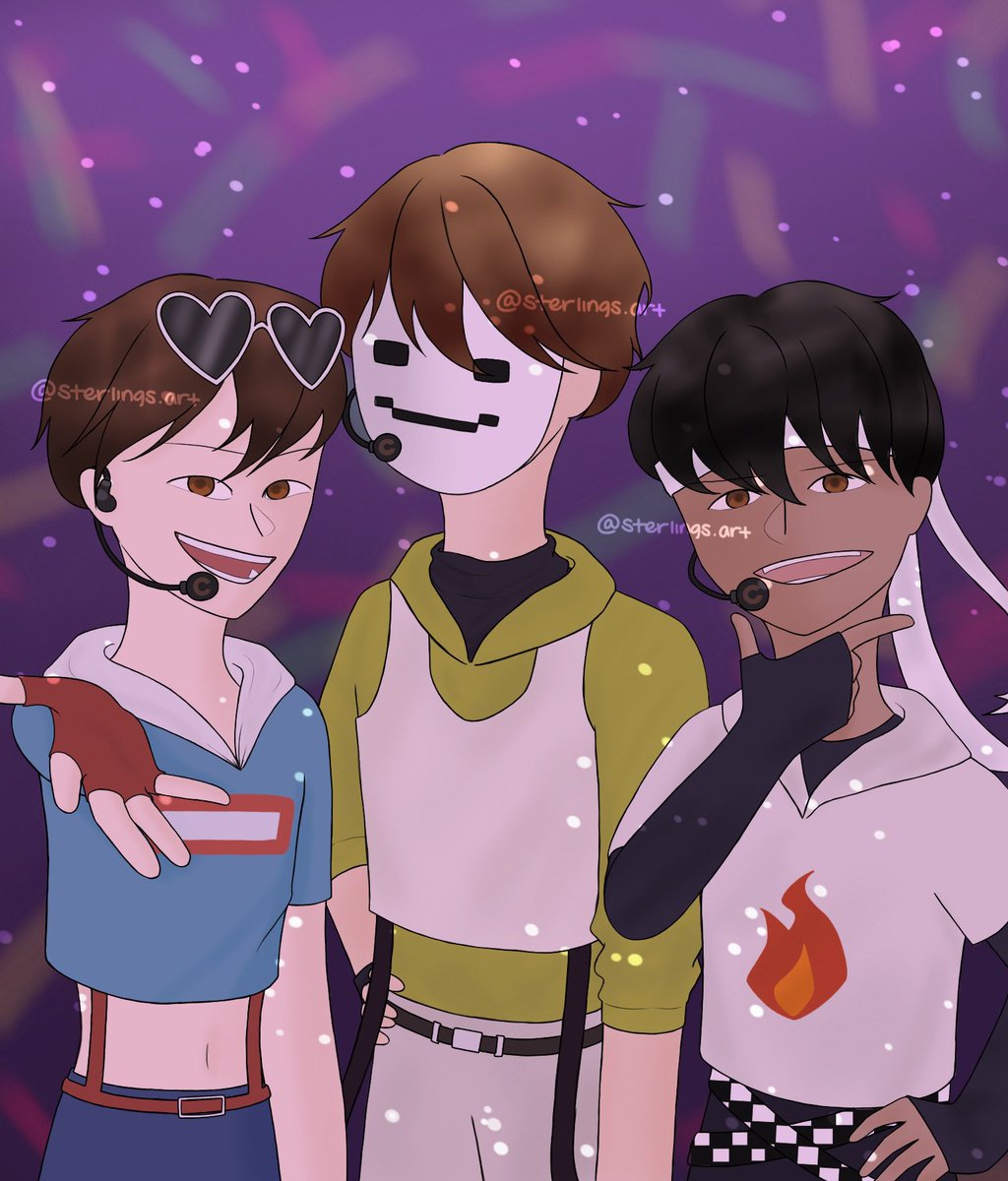 ummmm idol au by @Kiskurs 

this took six days and caused my drawing app crashing three times and i don’t even like how this turned out ;-; 
sorry

love the au and the artist 
hate my art :)
(#mcytfanart #dreamteamfanart #mcytidolau)