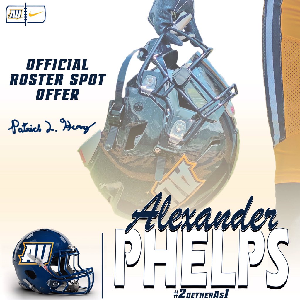 _aphelps434's tweet photo. Blessed to receive an offer spot from Averett University! @coachphenry @AverettFootball https://t.co/RW5DHgIzZ2