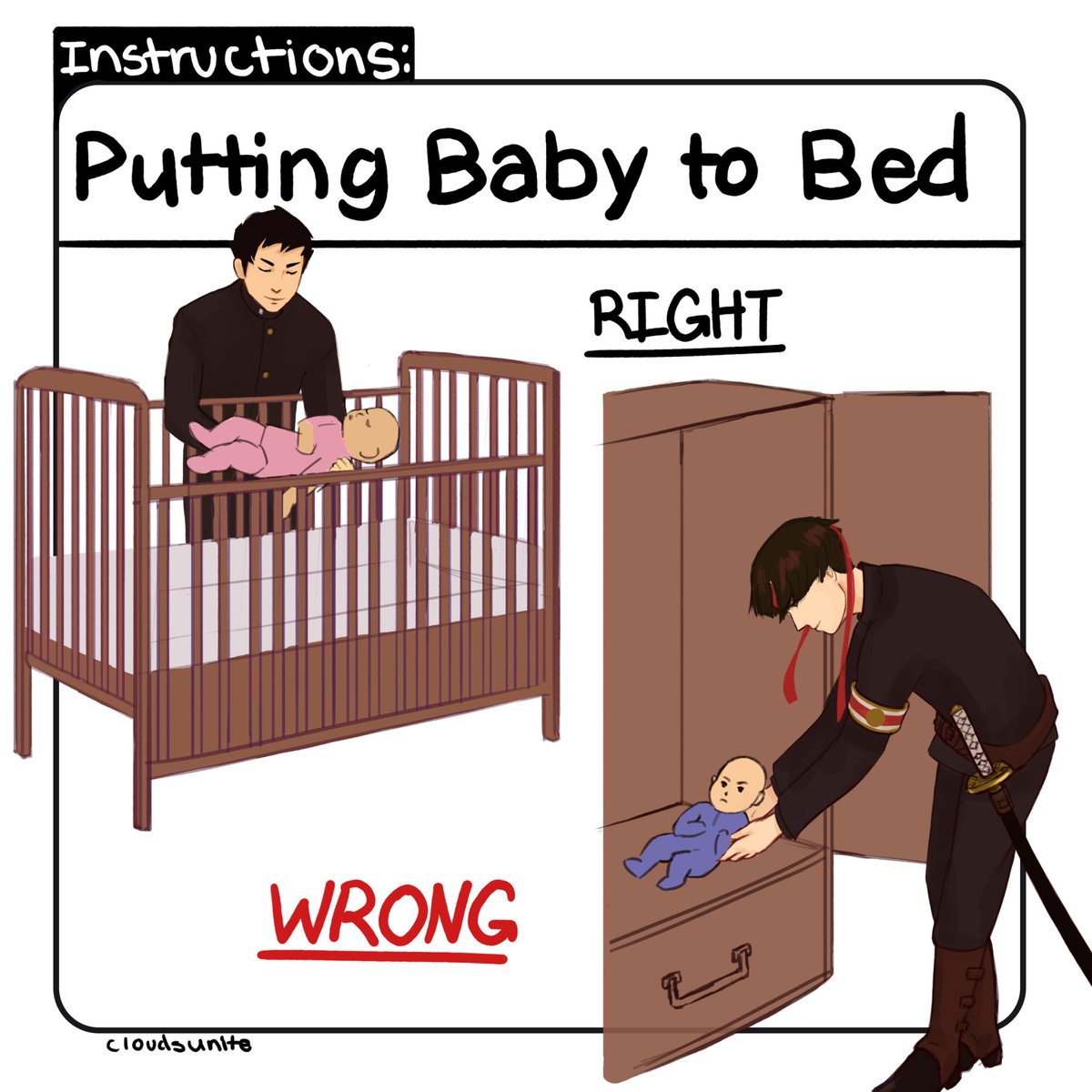 clouds_unite's tweet photo. "I know how to take care of a baby. I got this. Dont even fucking worry about it" - Asougi 
#DaiGyakutenSaiban #大逆転裁判 https://t.co/cr0hlj8JSX