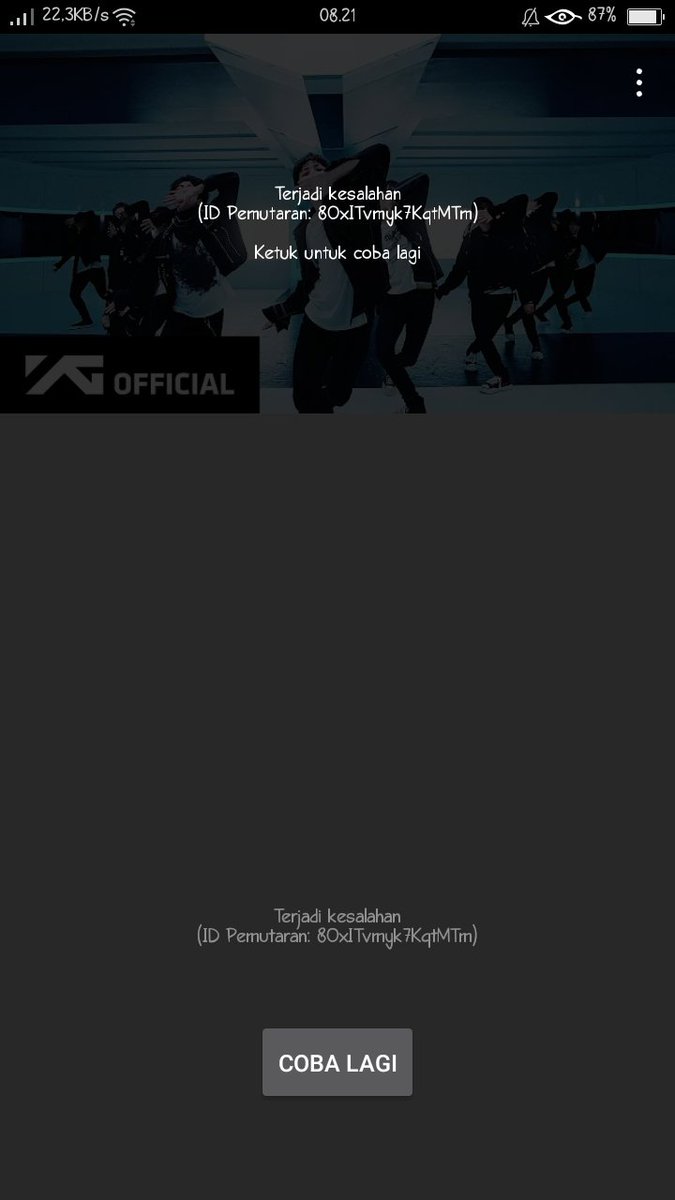 hi_chuuuu's tweet photo. Mau nonton mas pacar tapi malah down #YouTubeDOWN https://t.co/TZfGlNVZDJ