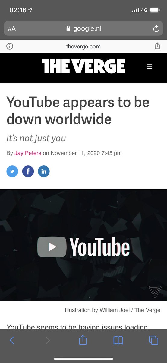 YouTube is down worldwide.