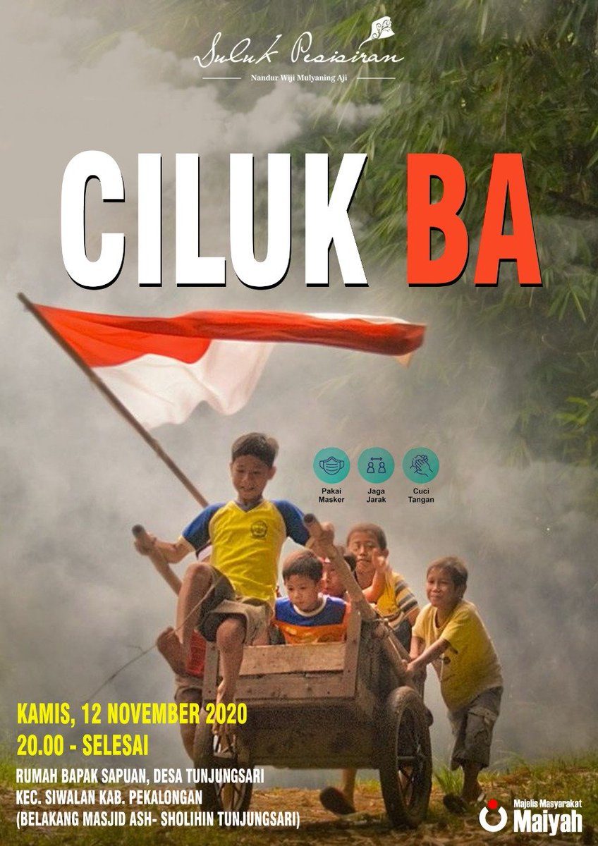 SulukPesisiran's tweet photo. Malam ini, 20:00 WIB | Majelis Masyarakat Maiyah Suluk Pesisiran | CILUK BA | Rumah Bpk Sapuan Desa Tunjungsari Kec Siwalan Pekalongan. #SPNov https://t.co/gC3M5LxYar