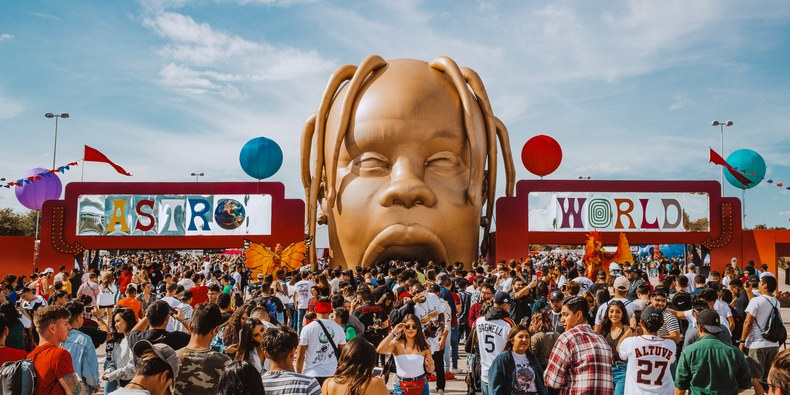 Travis does this to sell fans on his brand.It builds a stronger community with fans who are there to see Travis. It also strengthens Travis Scott's value-prop to sponsors and festival partners.