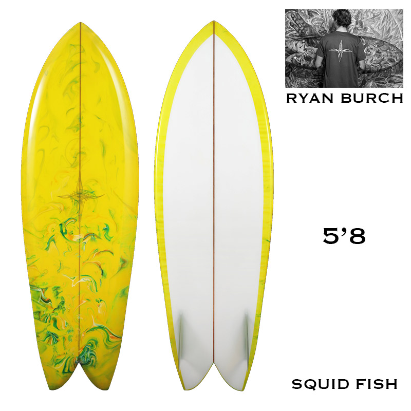 Ryan Burch Orange Fish? ライアン　バーチ 40%OFF セール】ライアンバーチ サーフボード スクイッド
