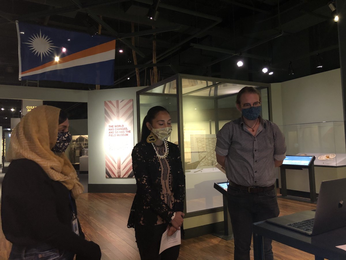 Hey, yall. I tweet mostly about bread, my journalism, or Lucille Bluth gifs Not much about my  #museum job. But today was special and I'm going to make a little thread about it. We opened a small but mighty exhibit. Yes, that's the flag of the Marshall Islands Here's the story: