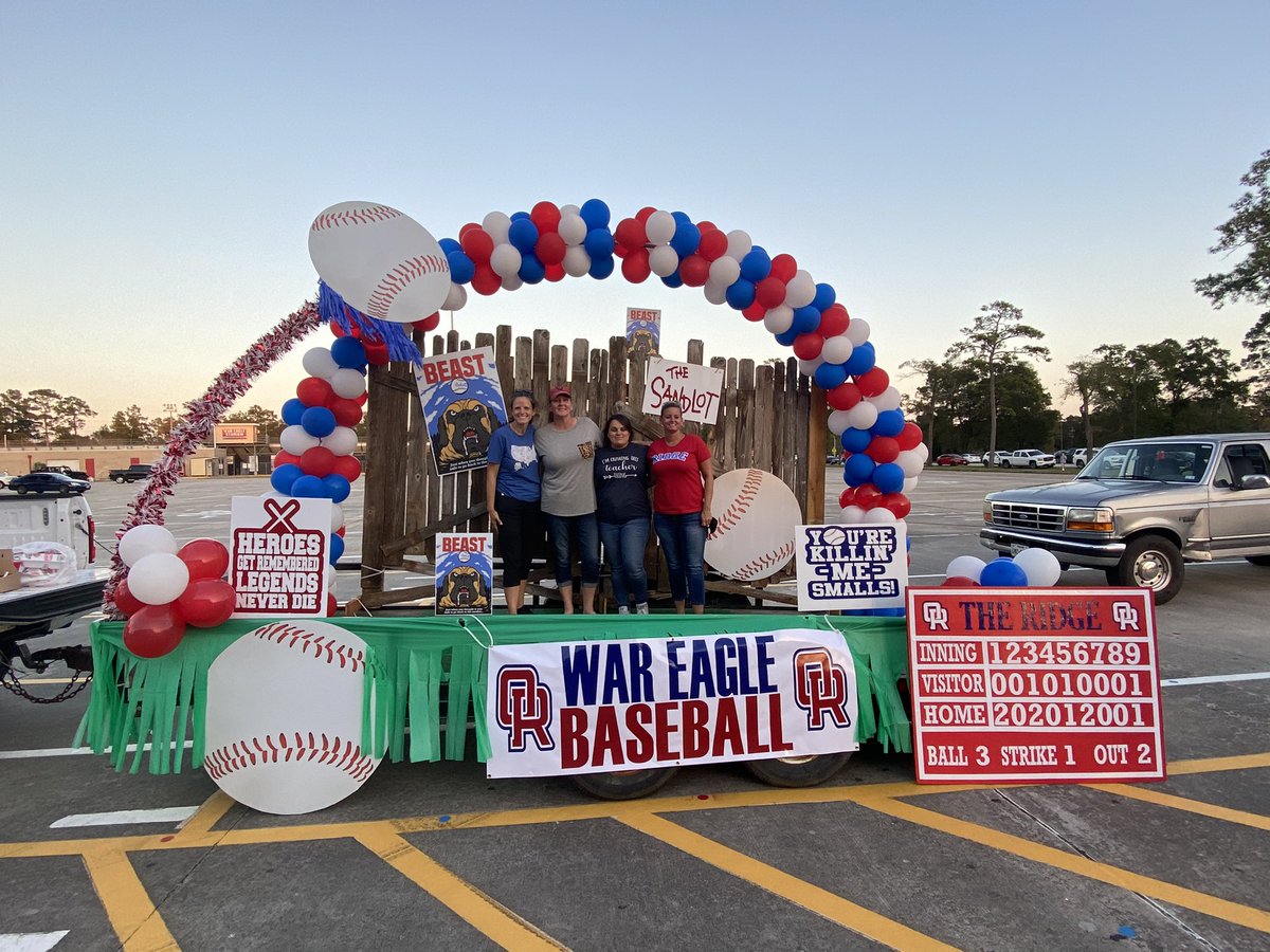 Oak Ridge Baseball representing at the Homecoming Parade!  Theme: Movies (The Sandlot). Thank You to everyone who helped with this project!  It could not have been done without you!