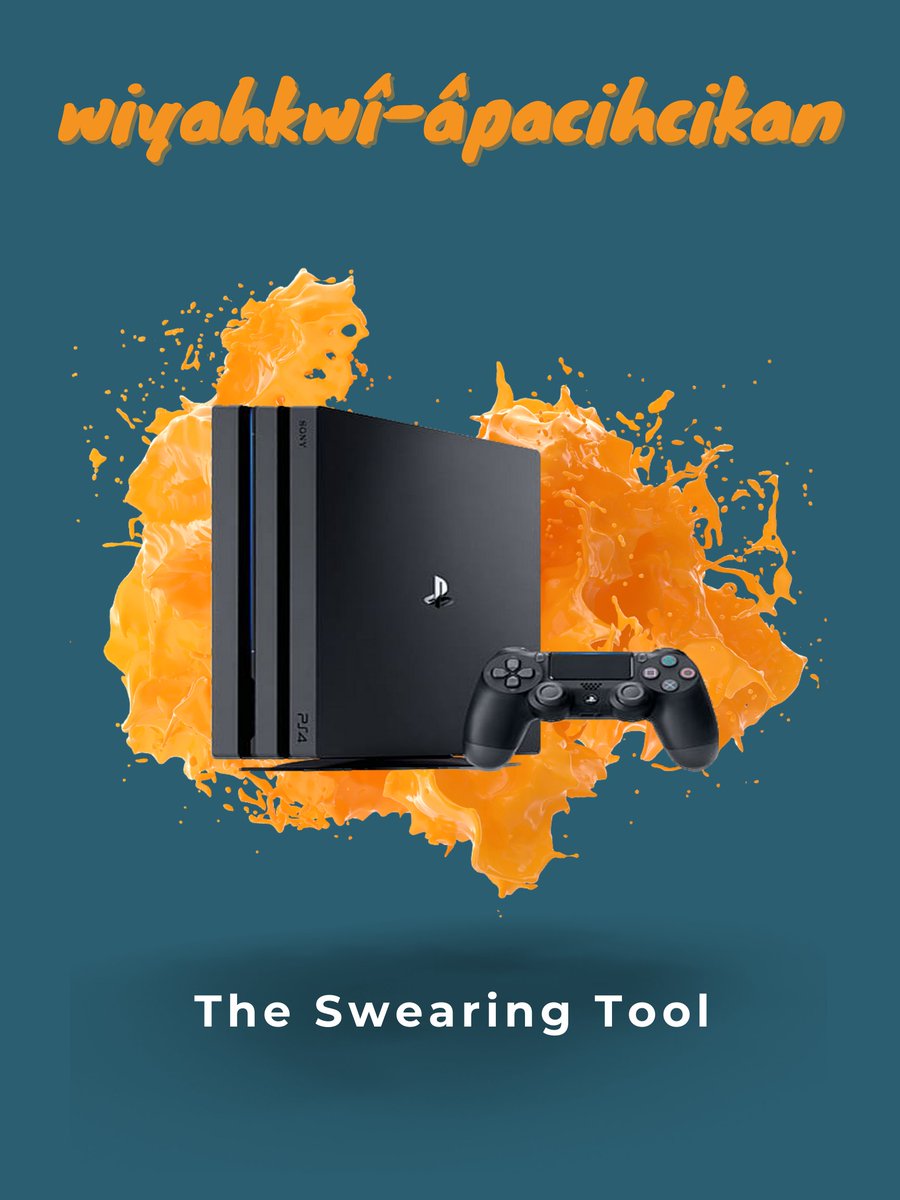 Okay, I finally came up with a Cree word for this machine. It seems to make everyone swear when they use it.  
ᐏᔭᐦᑹ  ᐋᐸᒋᐦᒋᑲᐣ