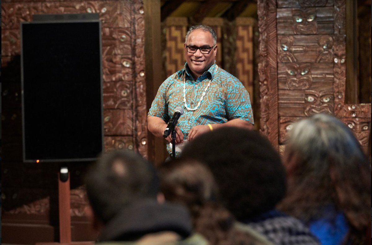 In March, the Enid group visited. Members of Chicago's Pacific Islander and Native American communities joined the Museum in welcoming them on the marae of Ruatepupuke II, a 19th century Maori meeting house that currently resides at the Field Museum.