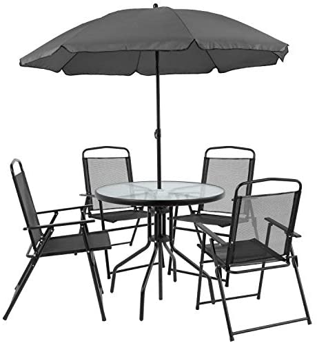 ItsJustShopping's tweet photo. Flash Furniture Nantucket 6 Piece Black Patio Garden Set with Table, Umbrella and 4 Folding Chairs...
Take advantage of the nice weather and eat your meals on the patio on this stylish 6 piece patio garden table set with umbrella.

 https://t.co/7KxpRzKxDx via @ItsShopBox1 https://t.co/nWJDFwHxvV