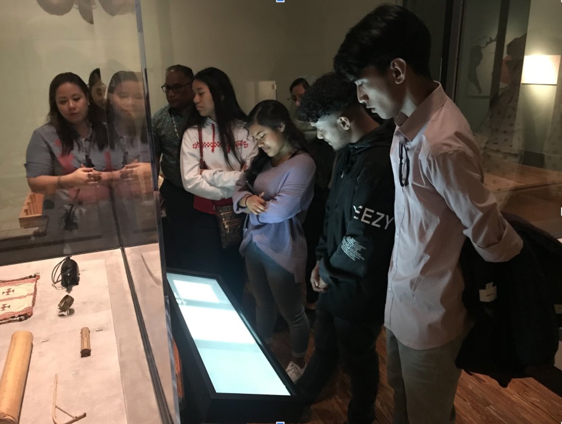 The kids did a crash course on exhibit development. They toured the existing (old) Pacific exhibits, analyzed them, visited the Marshallese items at the Museum (a couple hundred items), and came up with proposals for their exhibit. They met with our designers, too.
