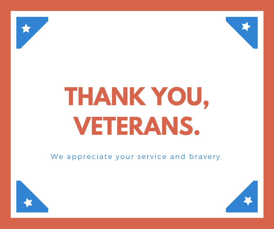 Thank you to all the men and women who have served our country! #VeteransDay2020