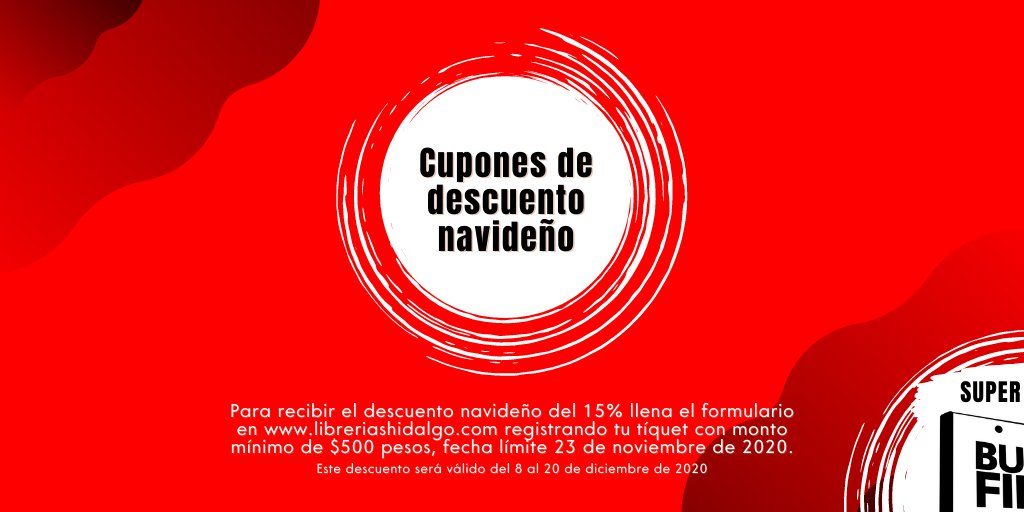 LibreriasH's tweet photo. ¡Aprovecha el Buen Fin en #LibreríasHidalgo!
Visita nuestra sucursales y descubre todas las promociones que tendremos para ti hoy y hasta el 20 de noviembre.
Consulta nuestras ofertas online aquí 👉https://t.co/aLjEgBwypb https://t.co/H9LL5kVyFo