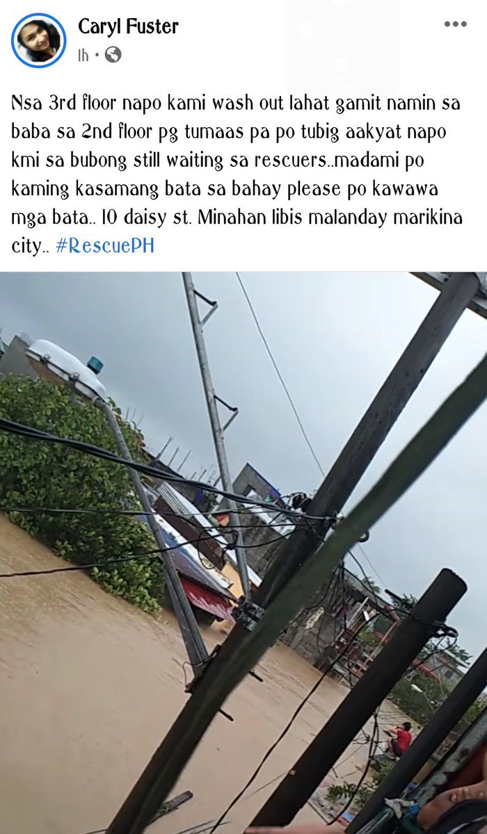 ohyeahyann's tweet photo. Ang daming humihingi ng saklolo sa Facebook. Pakitulungan sila, please. 💔

#MarikinaCity #MarikinaNewsHelp #RescuePH #UlyssesPh @NDRRMC_OpCen @MarikinaRescue https://t.co/vsWJw97tc2