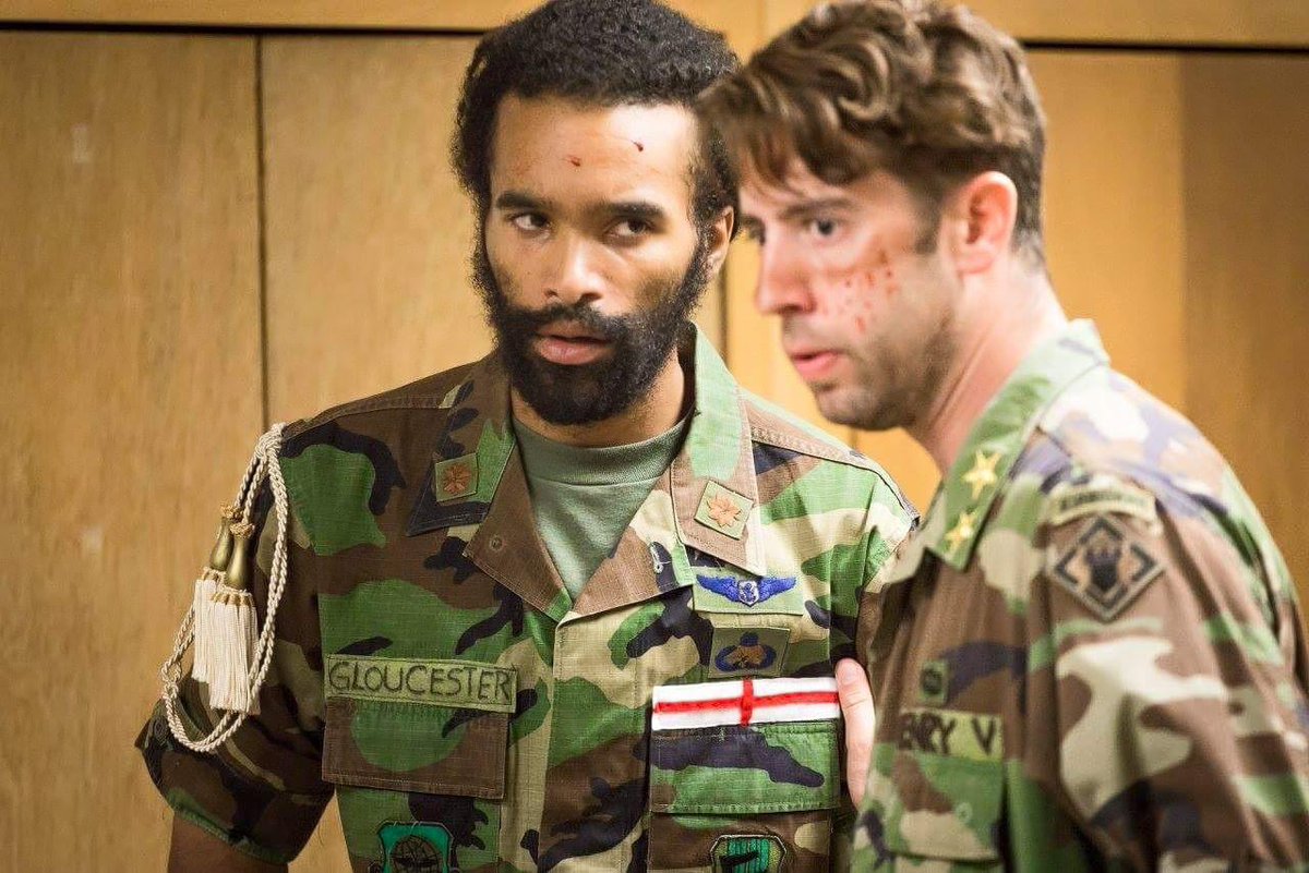 MercedShax's tweet image. Happy Veterans Day from all of us at Merced Shakes! We honor all who served and still serve. 

Photo from a production of Henry V starring Jim Bennett in the title role and directed by Heike Hambley. 📸: Shawn Overton. 
#veterans #veteransday #veteransday🇺🇸 #veteransday2020