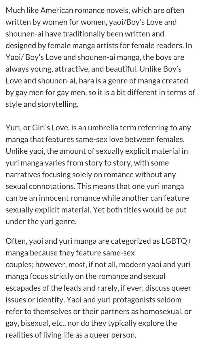 The examples below are all related to manga but i think the opinions can also reflect to other titled-as-boys-love series/tv shows.full article:  https://www.nypl.org/blog/2019/06/17/beginners-guide-lgbtq-manga