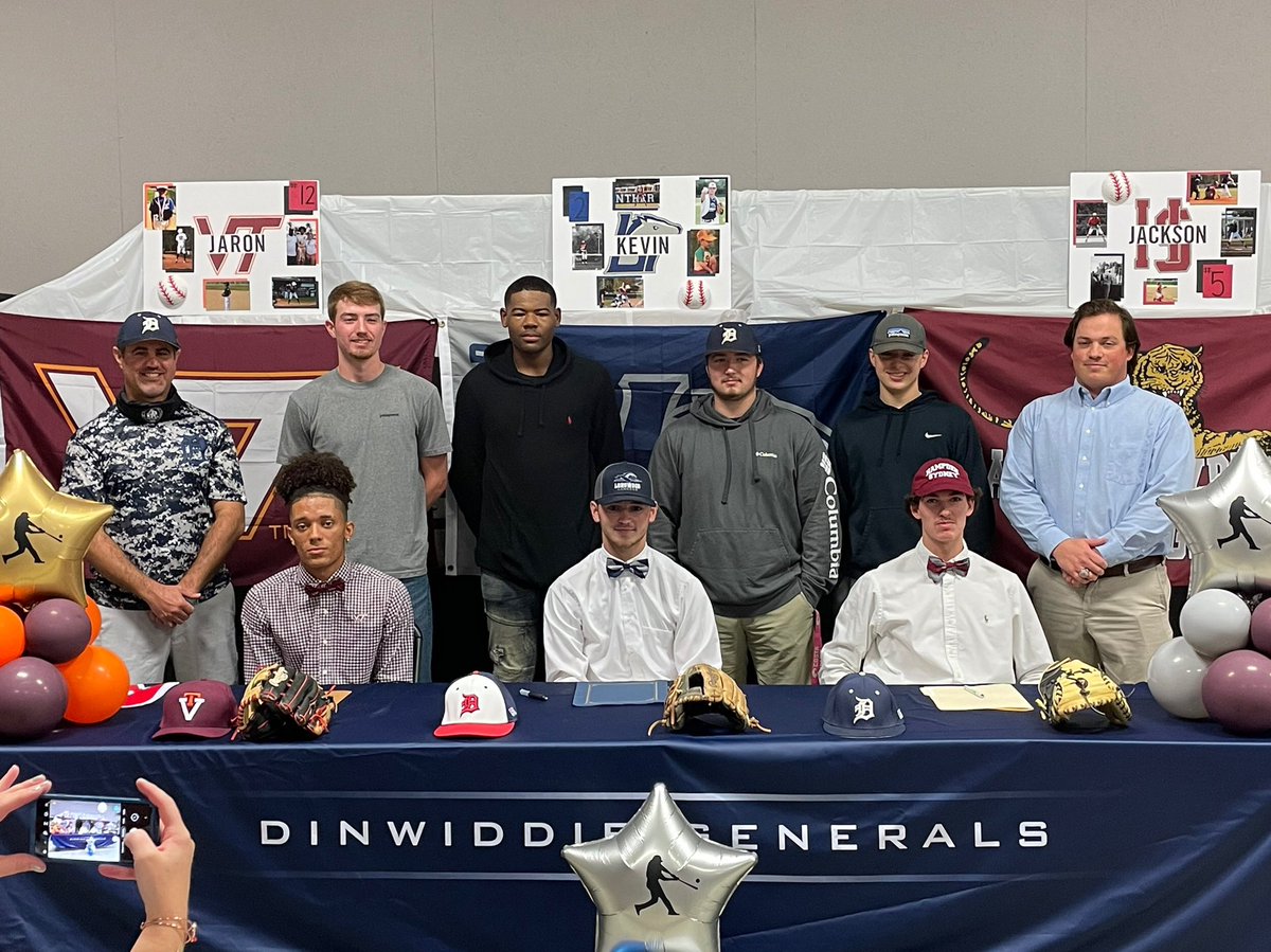 CoachKrupp's tweet image. Another year down and another 3 student athletes going on to live their dreams of playing college baseball! Congratulations @rvajack @kgunner2 @Braves_12  and their families! #DinwiddieBaseball #TheCounty  #PlayerDevelopment