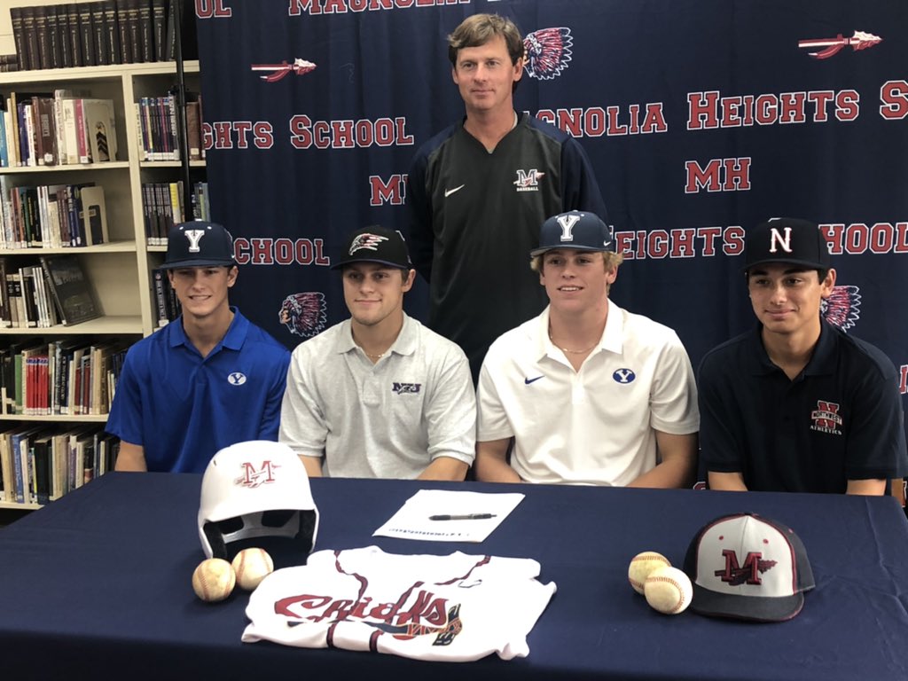 Magnolia Heights Baseball: National Signing Day: Ozzie Pratt (BYU); Eli Selby (Niagara); Collin Reuter (BYU); CJ Lofton (Northwest); Travelball and high school teammates: <a href="/BYUBaseball/">BYU Baseball</a> <a href="/NiagaraBASE/">Niagara Baseball</a> <a href="/NWCC_Rangers/">Northwest Rangers</a> <a href="/MHS_Chiefs_Ath/">MHS Athletics</a> <a href="/BPAtravelball/">BPA Baseball</a> <a href="/BPAtravelball/">BPA Baseball</a>