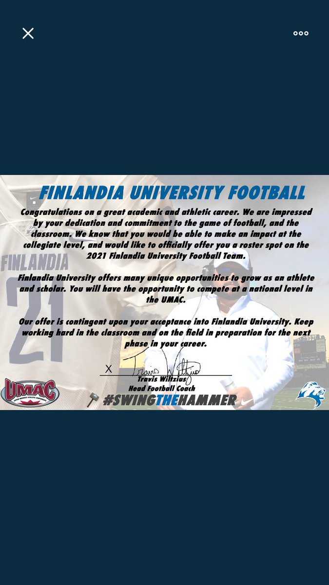 Tofficialhitman's tweet photo. Blessed  to receive an offer  to further my  academic and athletic career at  finlandia university 🔵⚪️ @coachcollier1 @MBPrep  #GoLions  🦁 https://t.co/fPzYvnVP6p